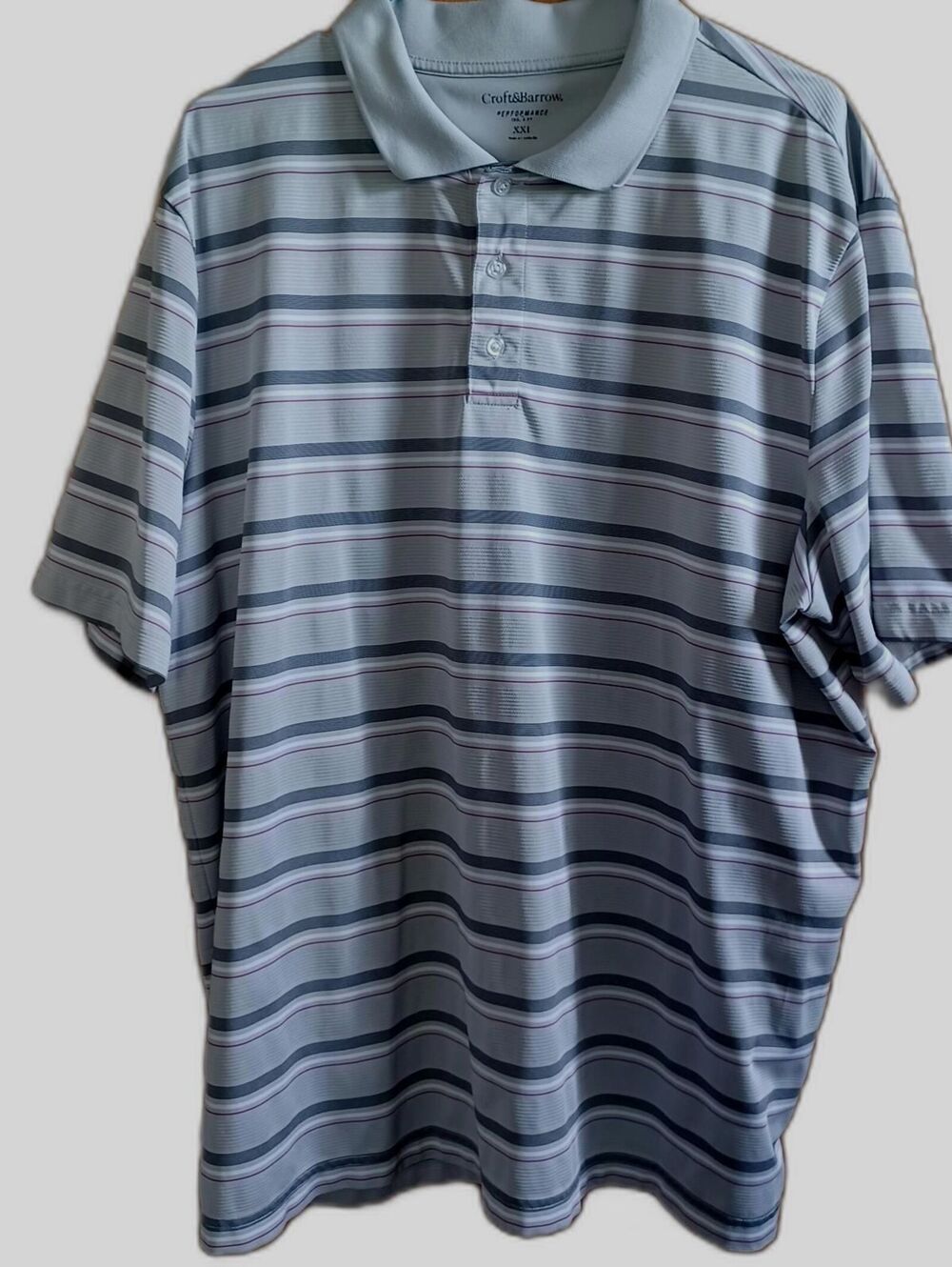 Men's Croft & Barrow Polo shirt performance grey 2XL
